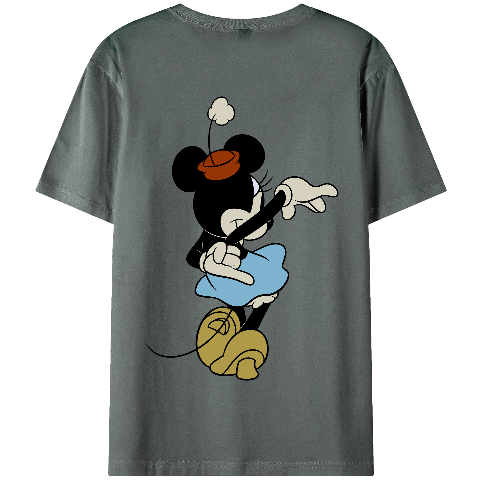 （画像用） ミッキーマウス Mickey Mouse 綿100％半袖Tシャツ（背面プリント）